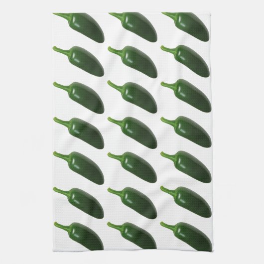 おもしろい及びぴりっとするハラペーニョのコショウ キッチンタオル (縦)