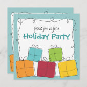 おもしろい及びカジュアルなレトロのギフトの休日のパーティの招待状 招待状 (正面/裏面)