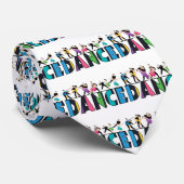 おもしろい及びカラフルでストライプのなダンサーのダンス ネクタイ (ロール)