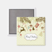 おもしろい及びフェスティバルクリスマスオーナメント磁石 マグネット (正面/裏面)