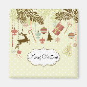 おもしろい及びフェスティバルクリスマスオーナメント磁石 マグネット (正面)