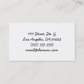 おもしろい及びモダンな名刺 名刺 (裏面)