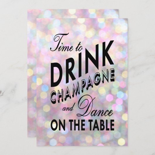 おもしろい及び気のあるそぶりをしたなバチェロレッテ 招待状 (正面/裏面)