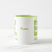 おもしろい及び笑いのカスタムのマグ ツートーンマグカップ (中央)