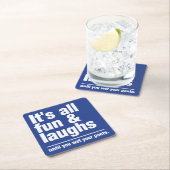 おもしろい及び笑いカスタムな色のコースター スクエアペーパーコースター (インサイチュ)