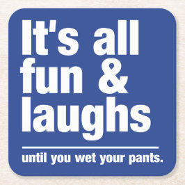 おもしろい及び笑いカスタムな色のコースター スクエアペーパーコースター