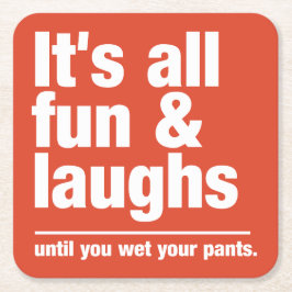 おもしろい及び笑いカスタムな色のコースター スクエアペーパーコースター