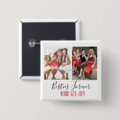 おもしろい友情カスタマイズ写真 缶バッジ (正面&裏面)