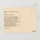 おもしろい双子座の誕生日猫ちゃん ポストカード (裏面)