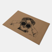 おもしろい反社会的な内向的な監視 ドアマット (アングル)