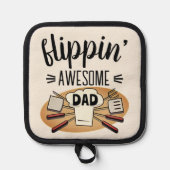 おもしろい反転素晴らしパパBBQ 鍋敷き (正面)