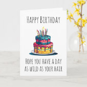 おもしろい叔母誕生日カード カード (黄色い花)