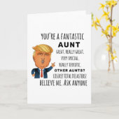 おもしろい叔母誕生日最高のギフト カード (黄色い花)