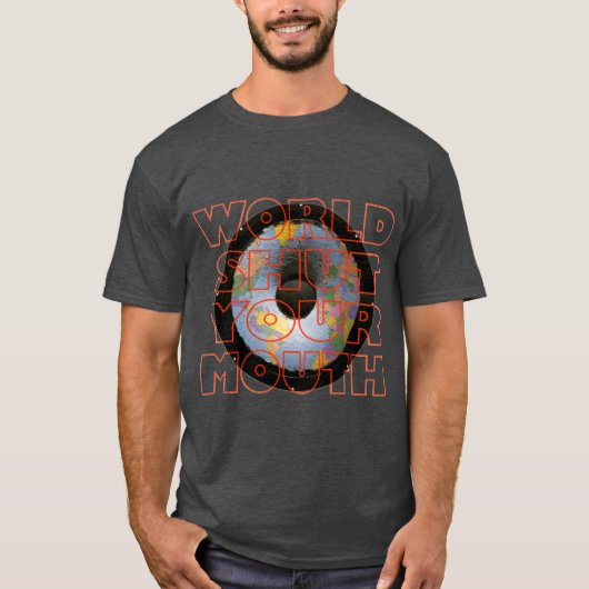 おもしろい口レトロ Tシャツ (正面)