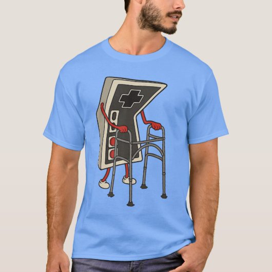 おもしろい古いゲーマー ゲーム レトロ 80年代 90年代 ビデオゲーム おやじ Tシャツ (正面)