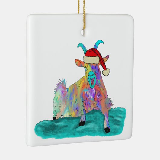 おもしろい叫び声を上げるクリスマスのヤカラフルギ セラミックオーナメント (右)