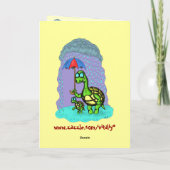 おもしろい可愛いカメ最高ののお母さんグリーティングカードデザイン カード (裏面)