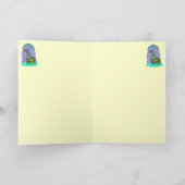 おもしろい可愛いカメ最高ののお母さんグリーティングカードデザイン カード (内部)