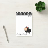 おもしろい可愛いガーリー漫画の羊の水玉模様 ポストイット (オフィス)