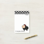 おもしろい可愛いガーリー漫画の羊の水玉模様 ポストイット (デスク上)