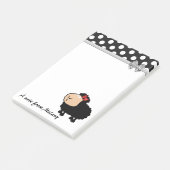 おもしろい可愛いガーリー漫画の羊の水玉模様 ポストイット (アングル)