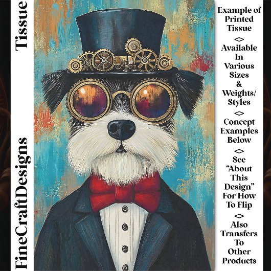 おもしろい可愛いステームパンクドトップハットZ5デコページ 薄葉紙