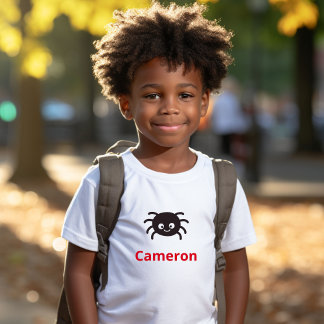 おもしろい可愛いパーソナライズされたクモ Tシャツ