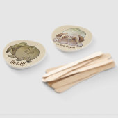 おもしろい可愛いプ遊グのボード写真とおもしろいスローガン ハンドファン (組立なし)