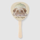 おもしろい可愛いプ遊グのボード写真とおもしろいスローガン ハンドファン (裏面)