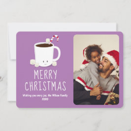 おもしろい可愛いホットチョコレートフォトクリスマス シーズンカード