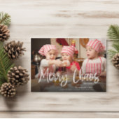 おもしろい可愛いメリーカオスファミリー写真 |ホリデーカード 招待状