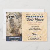 おもしろい可愛いメルカト家族懇親会保存日 招待状 (正面)