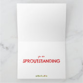 おもしろい可愛いユニークベジタリアンサンキューカード カード (内部)