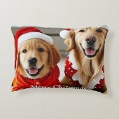おもしろい可愛い家族のモダンクリスマス装飾用クッション アクセントクッション (裏面)