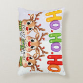 おもしろい可愛い家族モダン写真クリスマス アクセントクッション (正面(垂直))