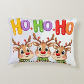 おもしろい可愛い家族モダン写真クリスマス アクセントクッション (裏面)