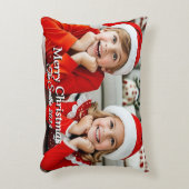 おもしろい可愛い家族モダン写真クリスマス アクセントクッション (正面(垂直))