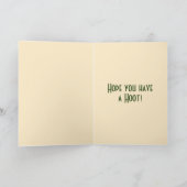 おもしろい可愛い恋しく思おふくろう カード (内部)