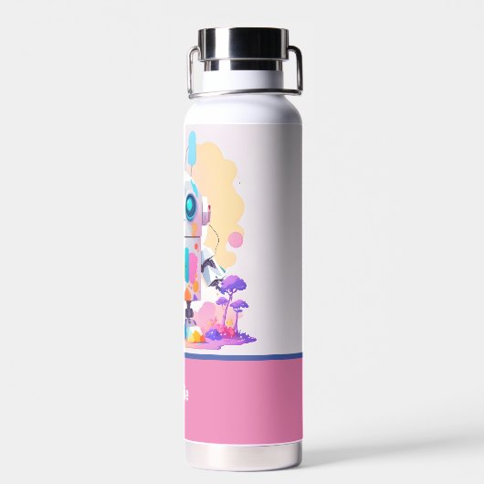 おもしろい可愛い散絵画りばり ウォーターボトル (背面)