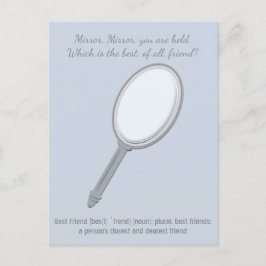 おもしろい可愛い最高の友の願い写真ヴィンテージ鏡 ポストカード
