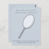 おもしろい可愛い最高の友の願い写真ヴィンテージ鏡 ポストカード (正面/裏面)