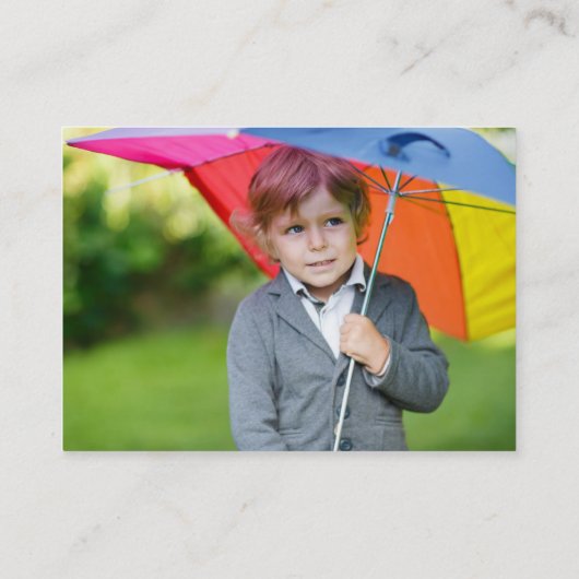 おもしろい可愛い漫画カラフル獅子のプロフィール写真 コーリングカード (裏面)