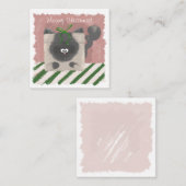 おもしろい可愛い猫、手のクリス絵を描マカード ノートカード (正面/裏面)