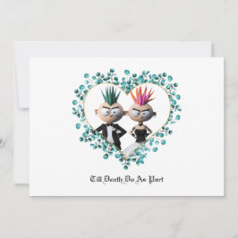 おもしろい可愛い結婚パンク 招待状