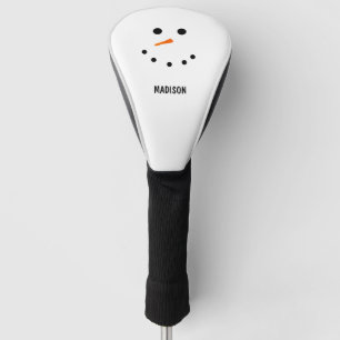 おもしろい可愛い雪だるま顔パーソナライズされた ゴルフヘッドカバー