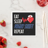 おもしろい可愛食べい睡眠夜間変速リピートナース スタンダードカクテルナプキン (インサイチュ)