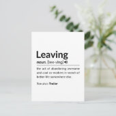 おもしろい同僚が退職する ポストカード (スタンド正面)