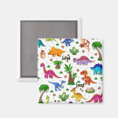 おもしろい名カラフル継ぎ目のないパターン恐竜 マグネット (正面/裏面)