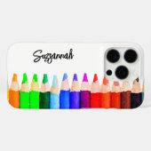 おもしろい名カラーペンシル入り水彩カスタムiPhone Case-Mate iPhoneケース (裏面 (横))