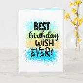 おもしろい名前の追加年齢最高の誕生日ウィッシュエバーカード カード (黄色い花)